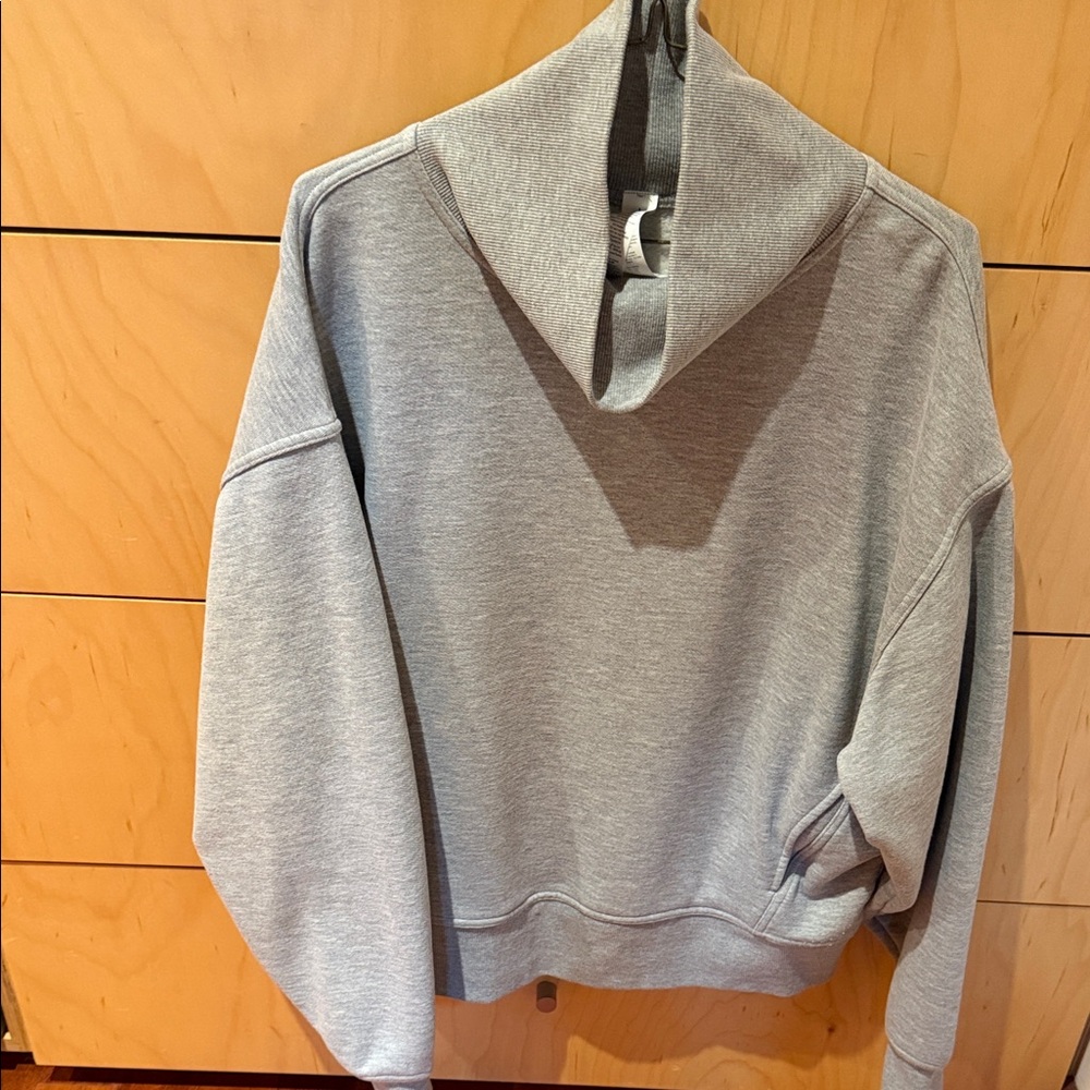 ALO Yoga Gray Cowl Neck Sweatshirt